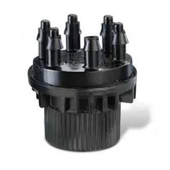 XBT106 - Multi-Outlet Xeri-Bug - 6 Outlets, FPT Inlet, Black