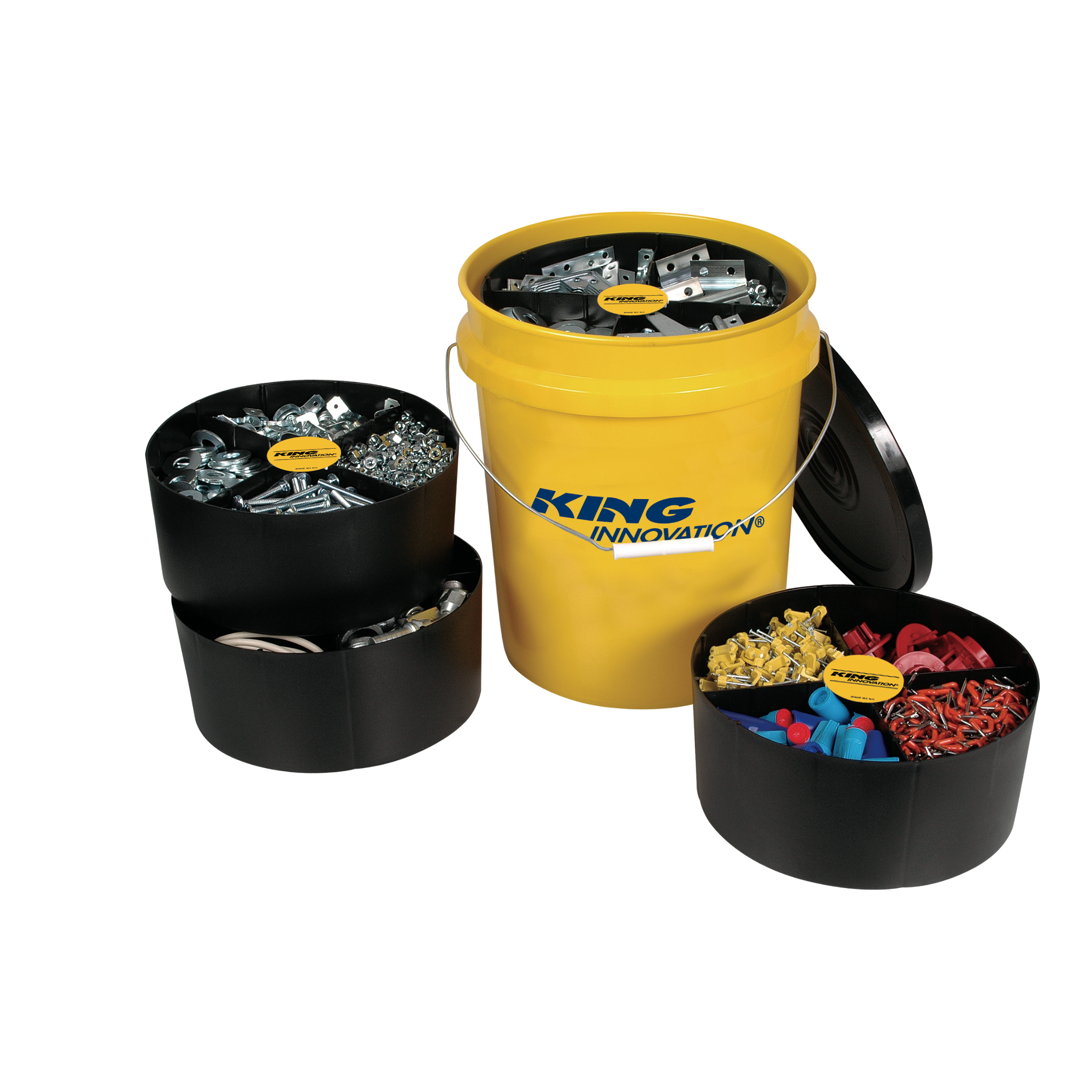 Storage Organizer 5 Gallon Pail w/1 Lid, 2 Large Trays & 2 Small Trays
