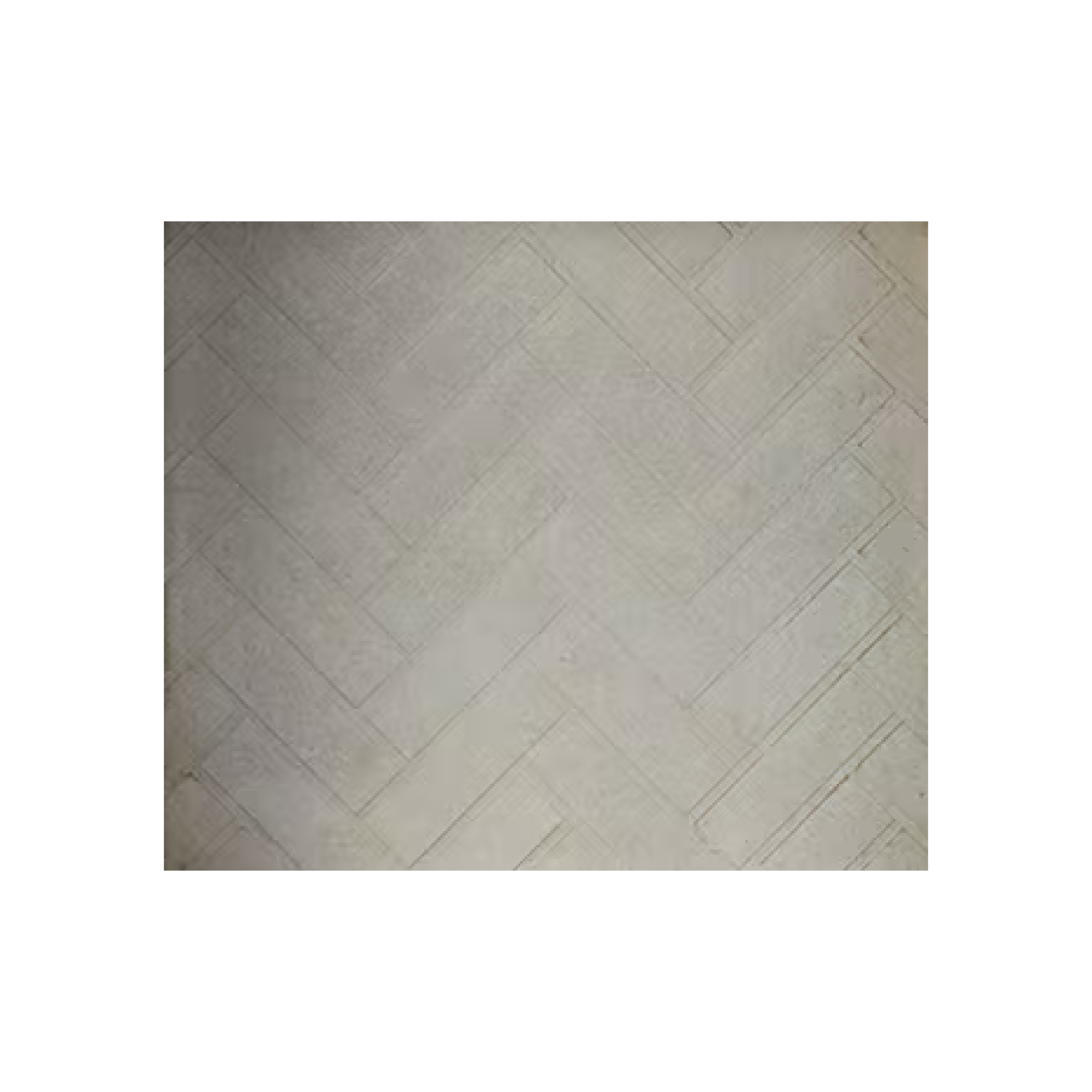 Natural gray herringbone refractory set fabric with geometric diamond pattern