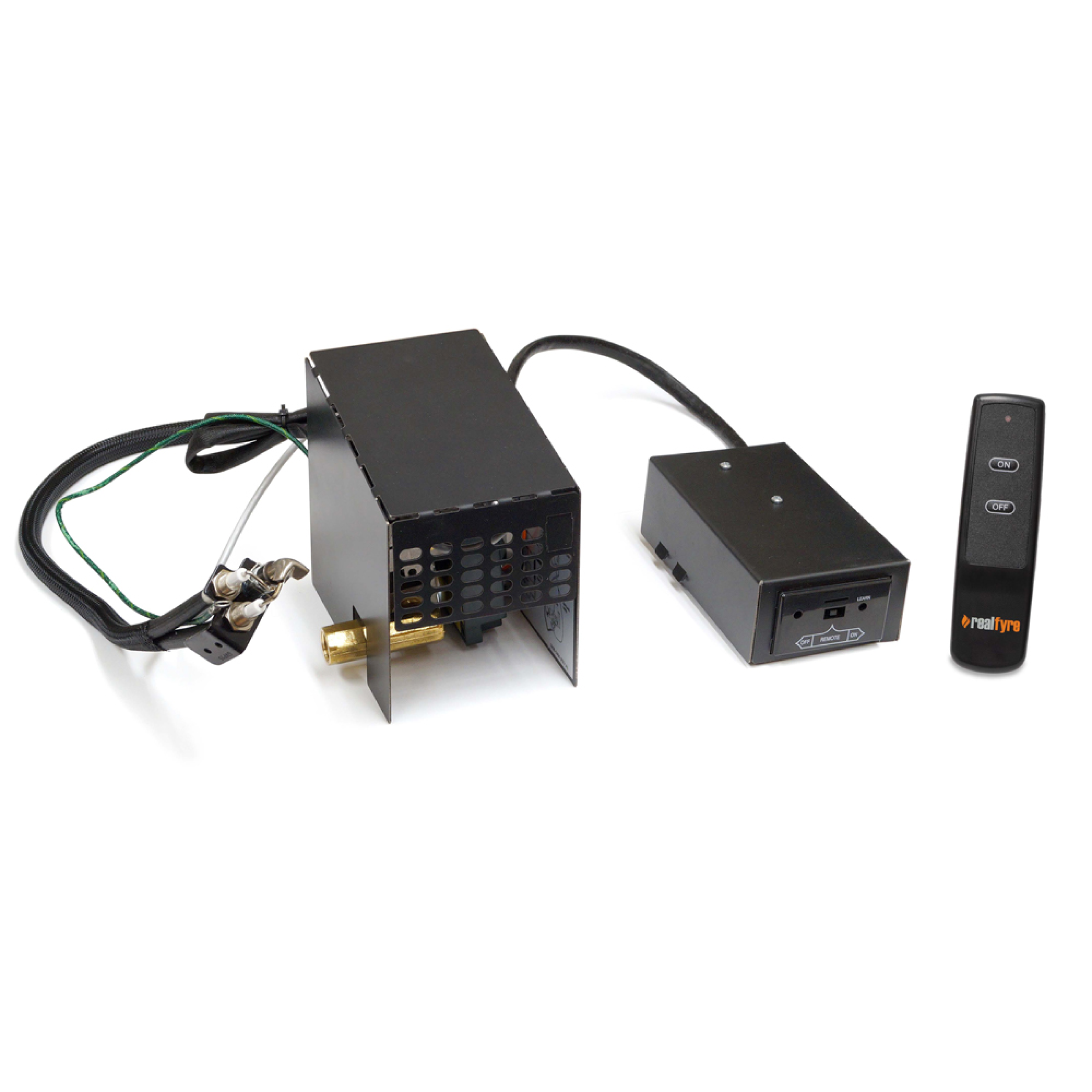 Electronic pilot kit with on/off remote system, wiring and connectors