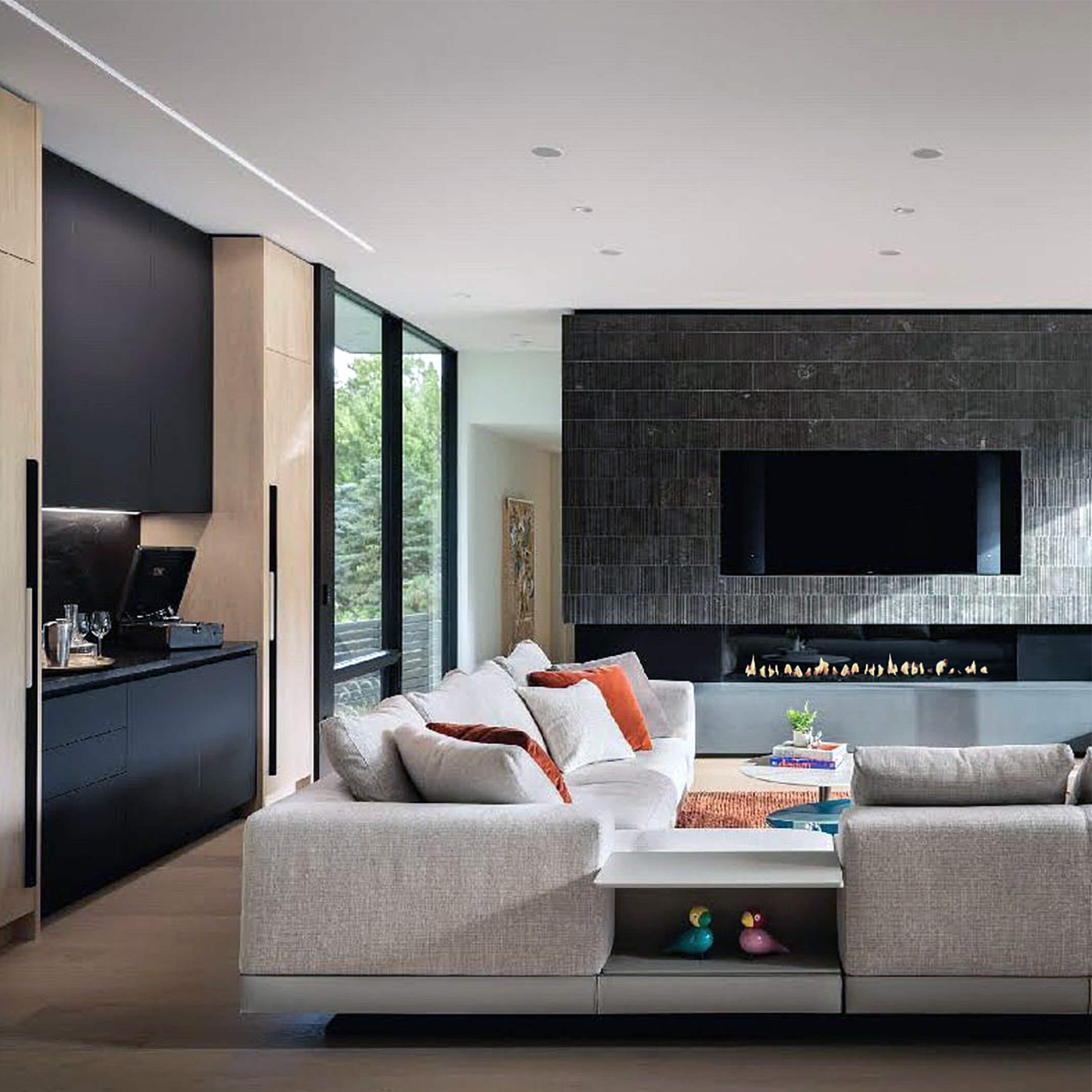 Flare Front Facing 80" x 16" Gas Fireplace