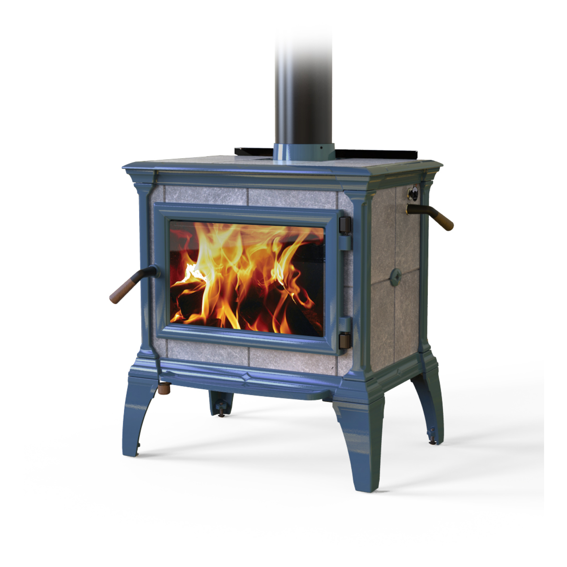 Heritage Seafoam Enamel Wood Stove