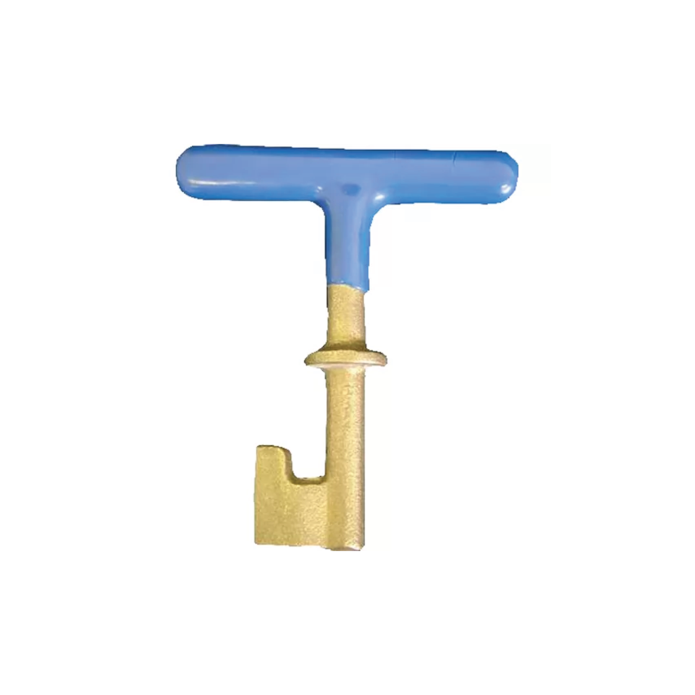 Pasco brass water meter key with blue handle