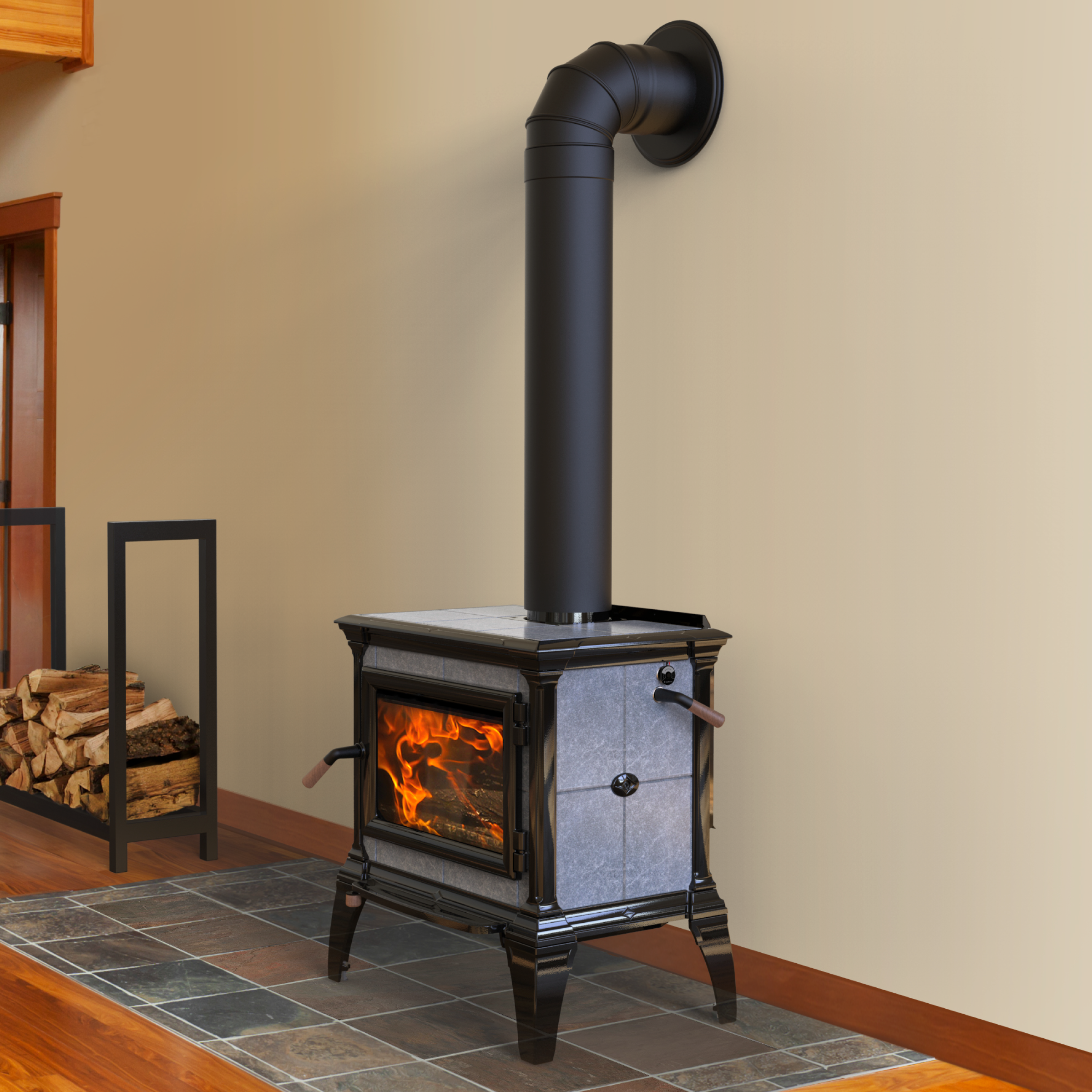 Heritage Brown Enamel Wood Stove