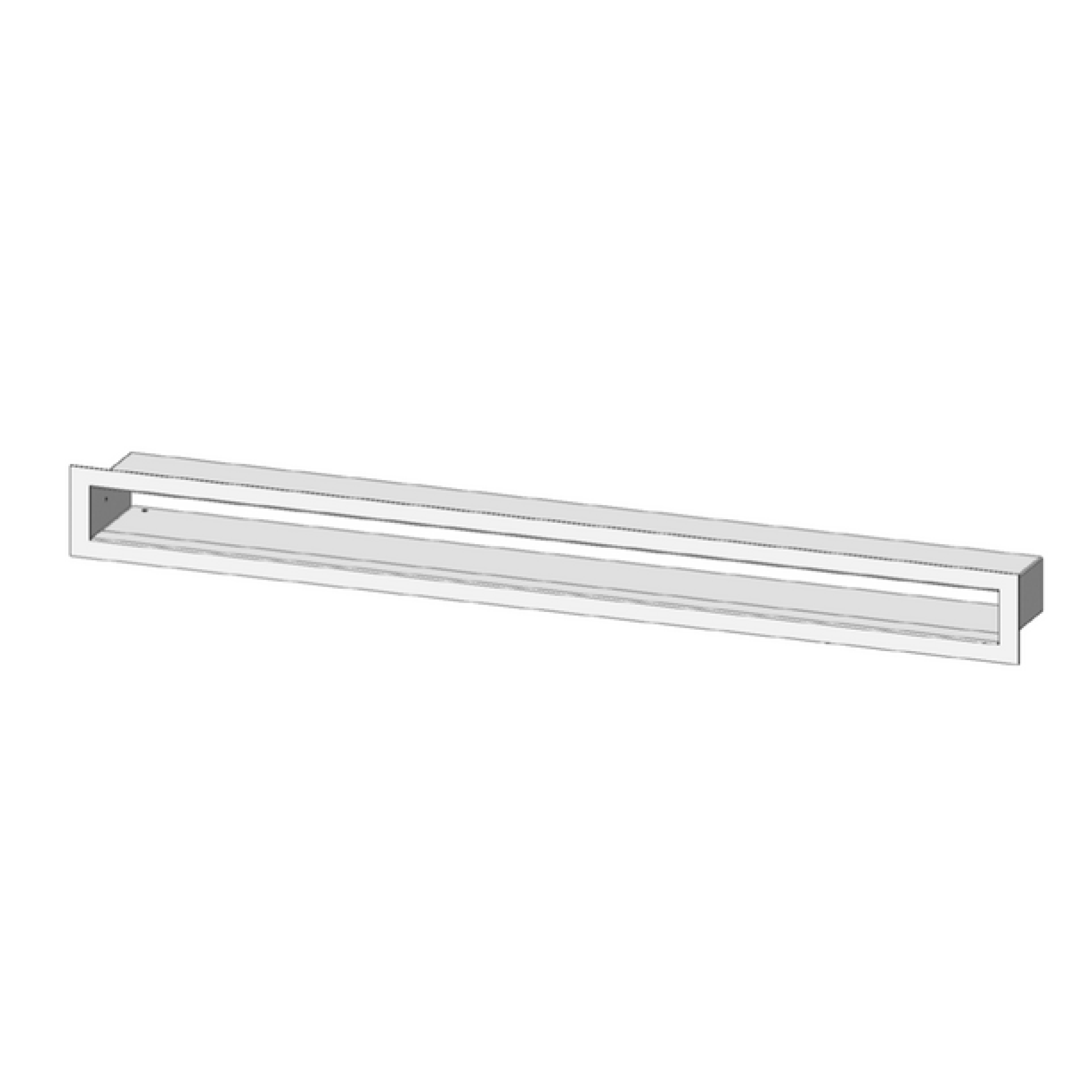 Flush Front Chase Vent White 52.5"W x 3"H