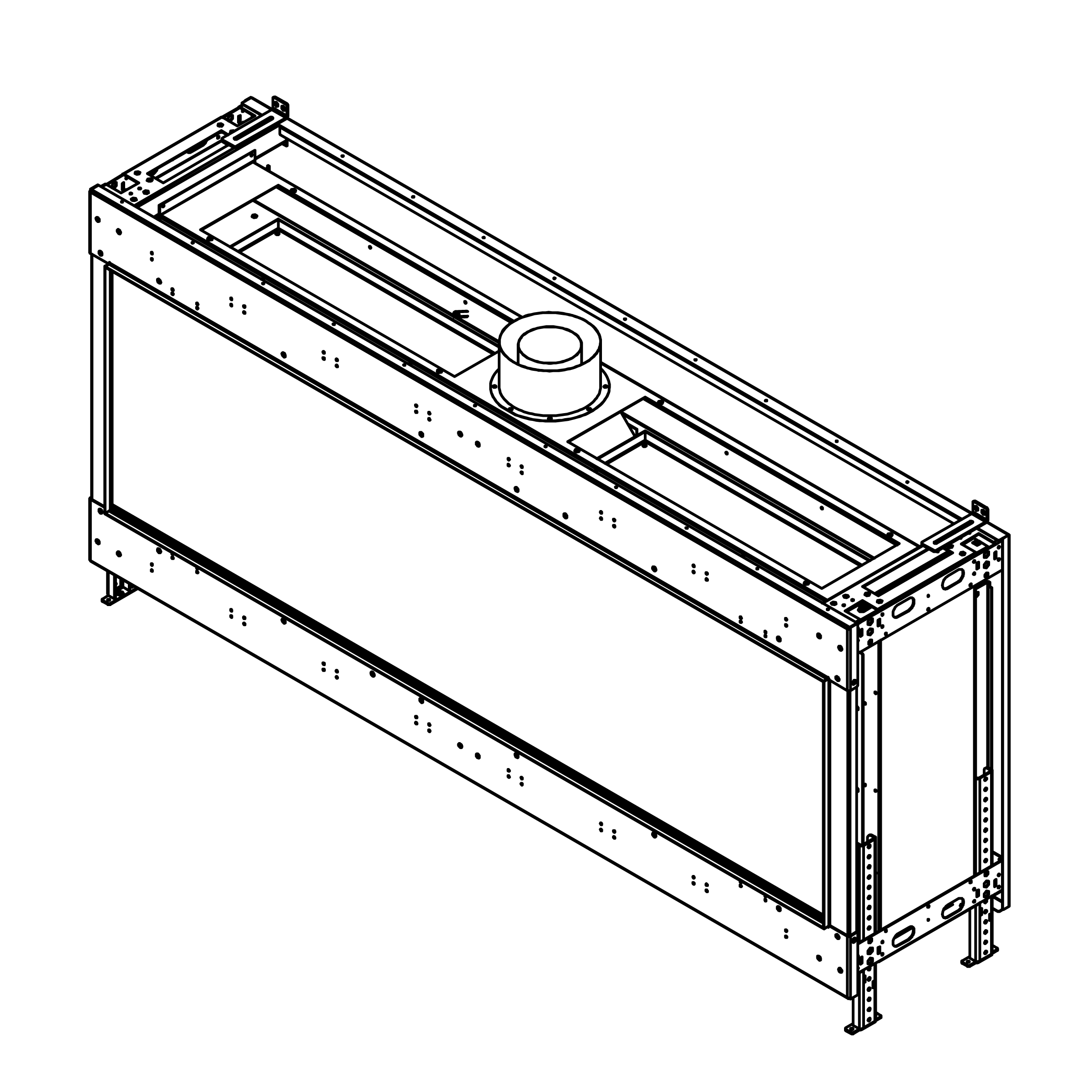 Flare Front Facing 80" x 24" Gas Fireplace