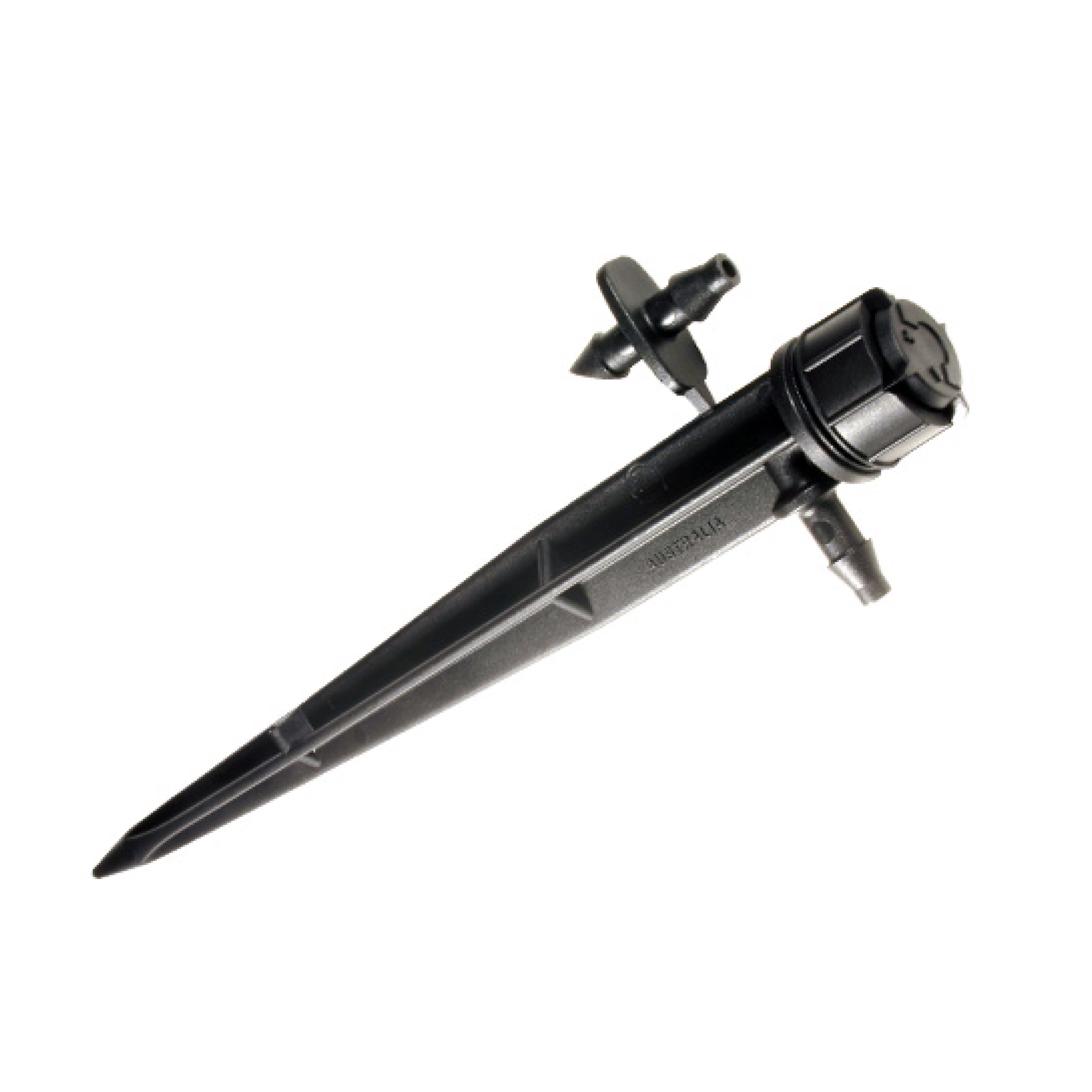 Mini bubbler 360° adjustable flow sprinkler with black spike and rotating nozzle