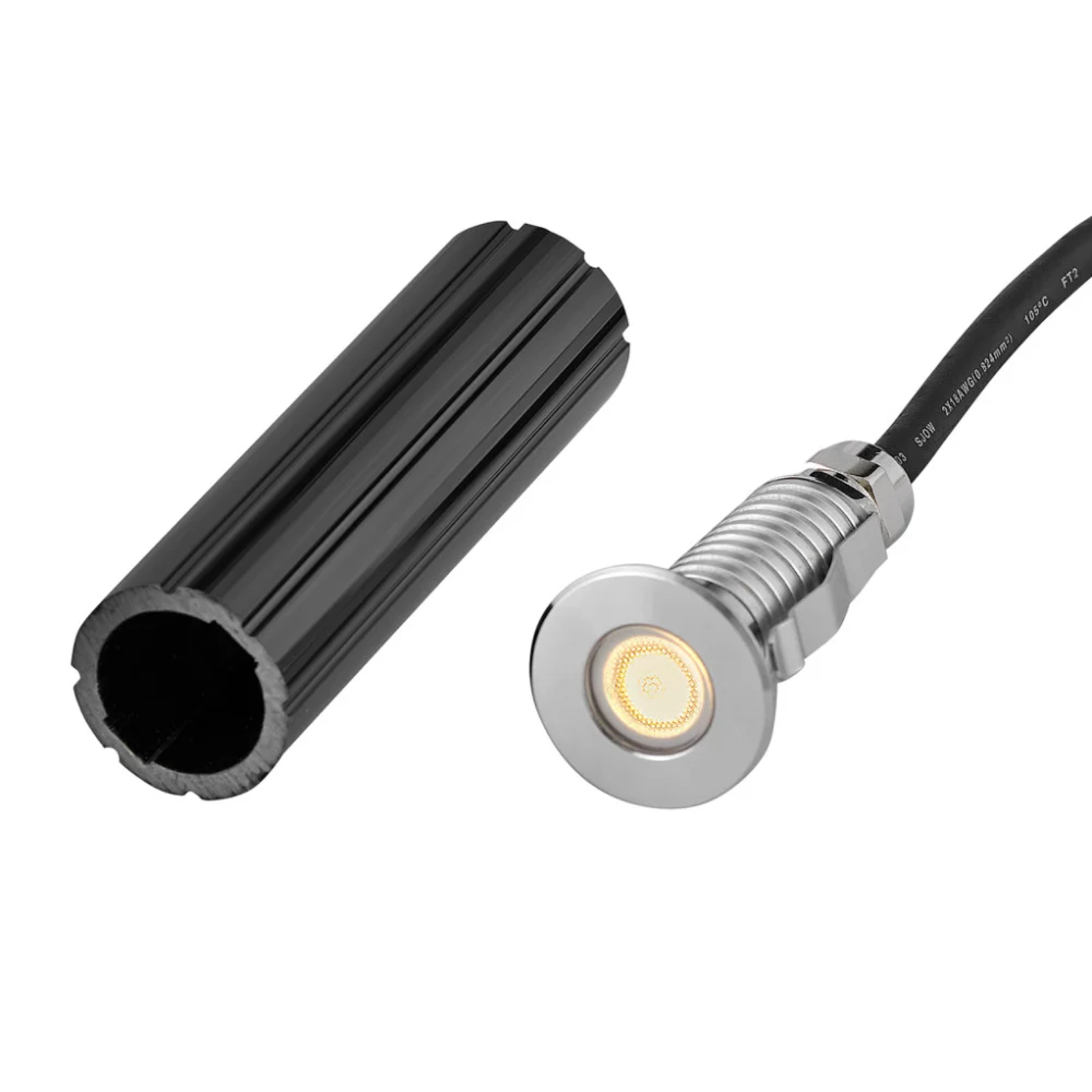 Sparta Small Stainless Steel LED Round Button Light