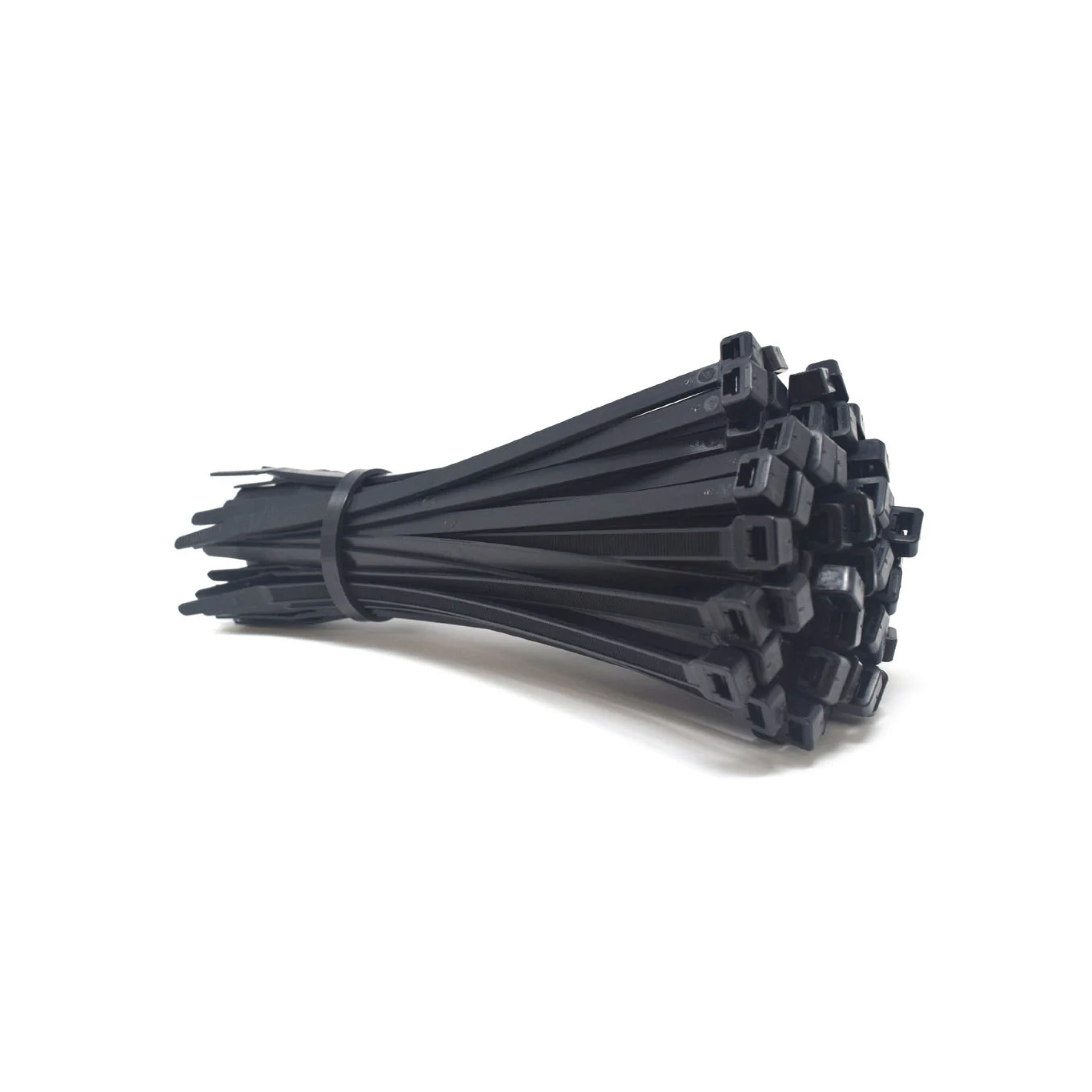 4 in black zip cable ties with locking heads