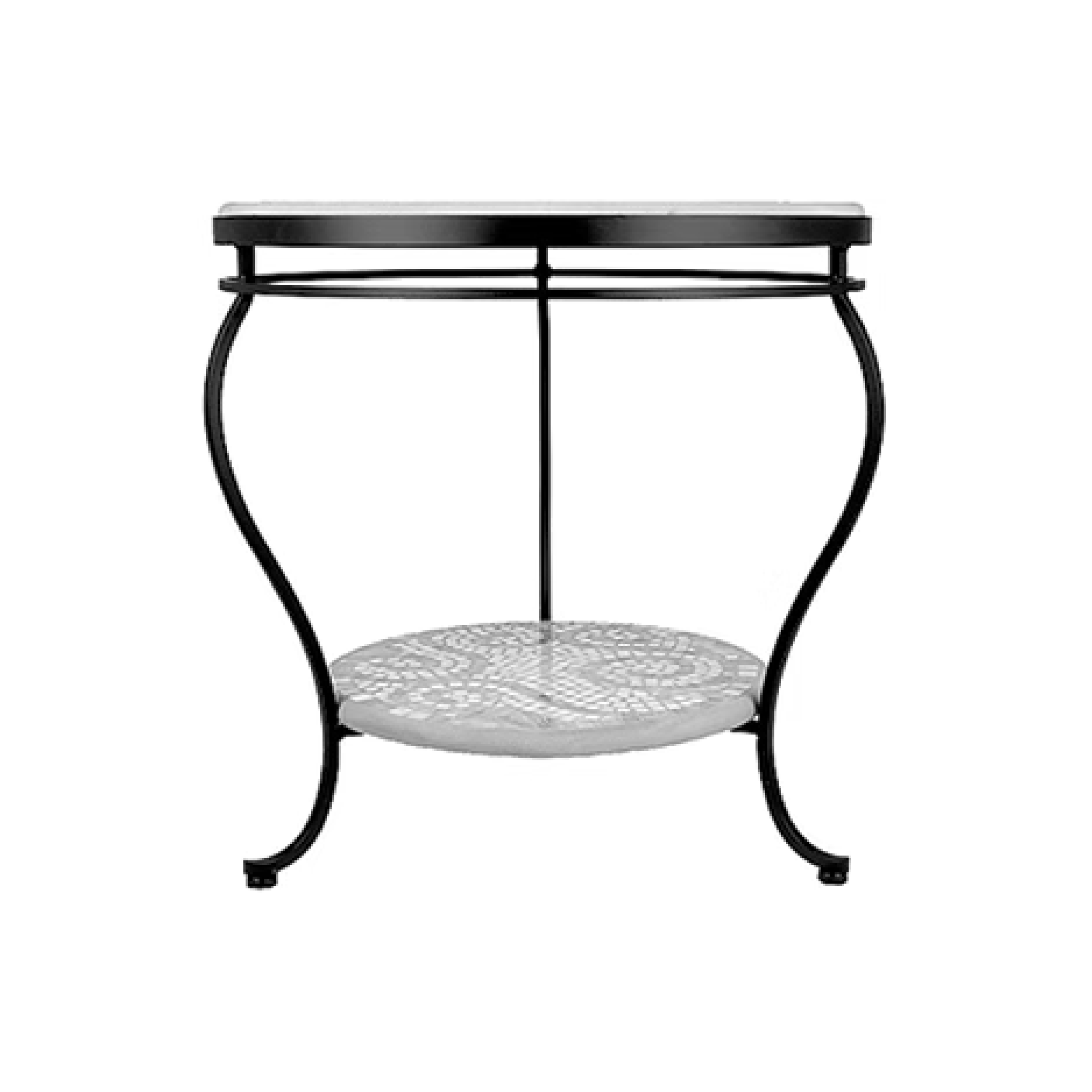 Aluminum Side Table Base with No Curl Legs - 18 inch Diameter