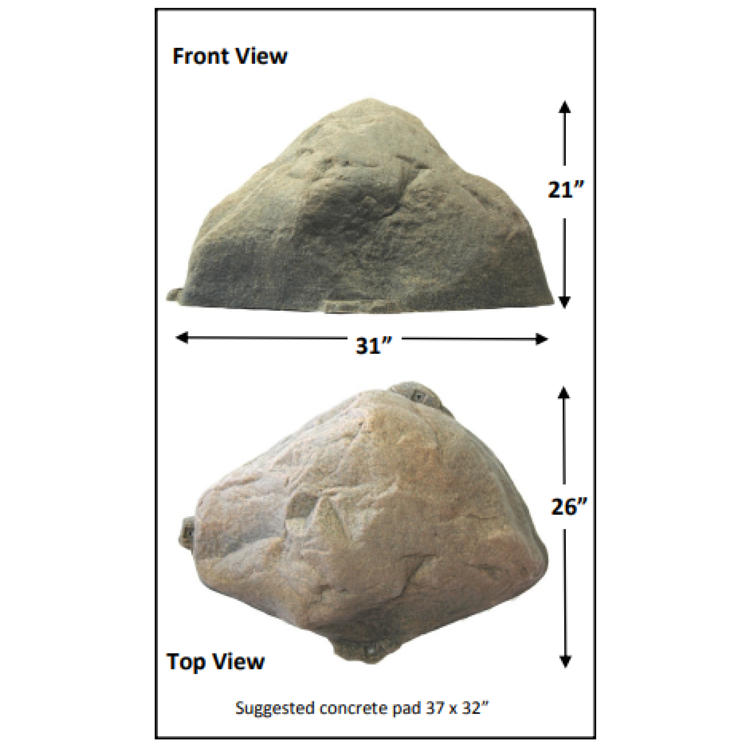 DekoRRa Rock, Model 101, Sandstone, Insulated