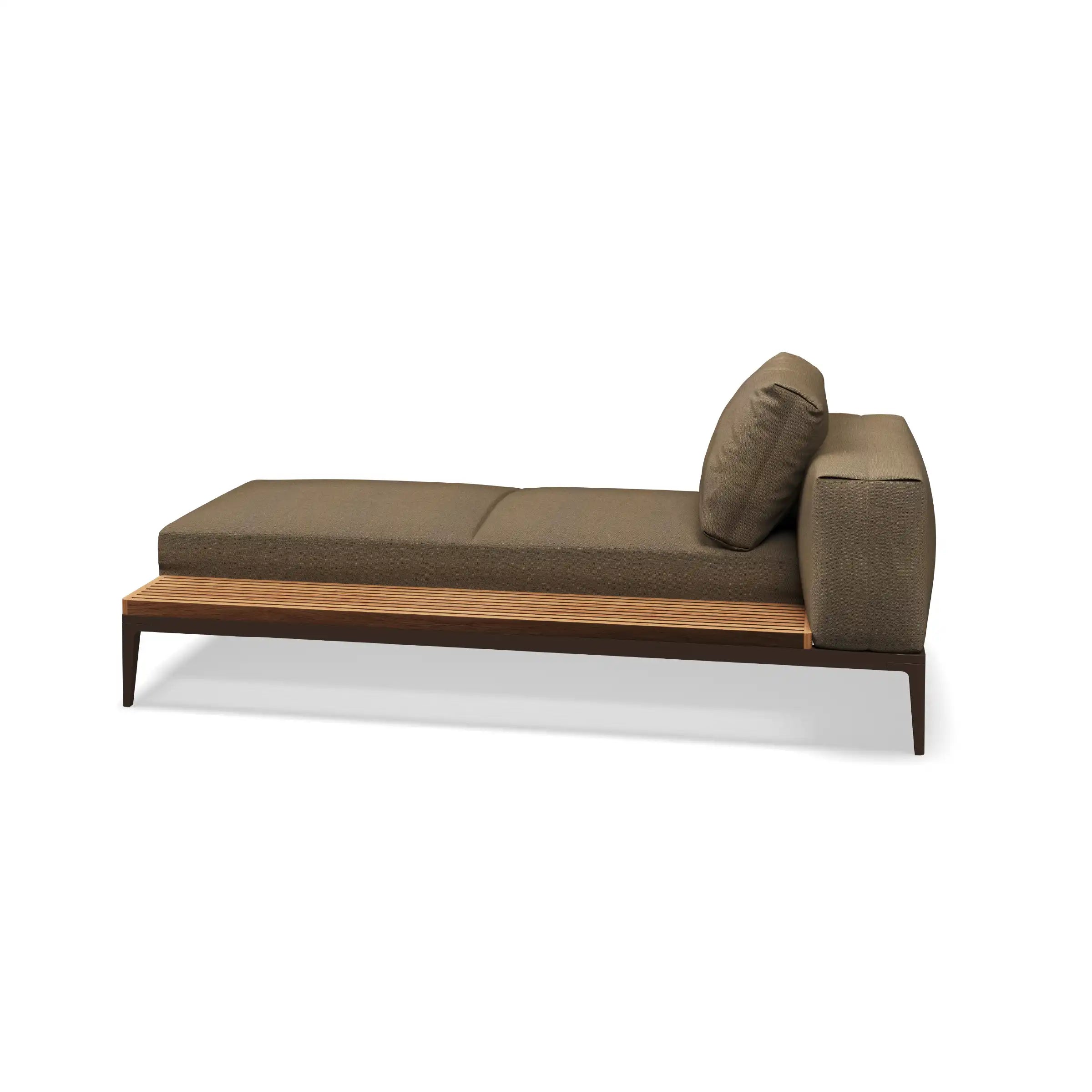 Grid Chaise Teak Unit