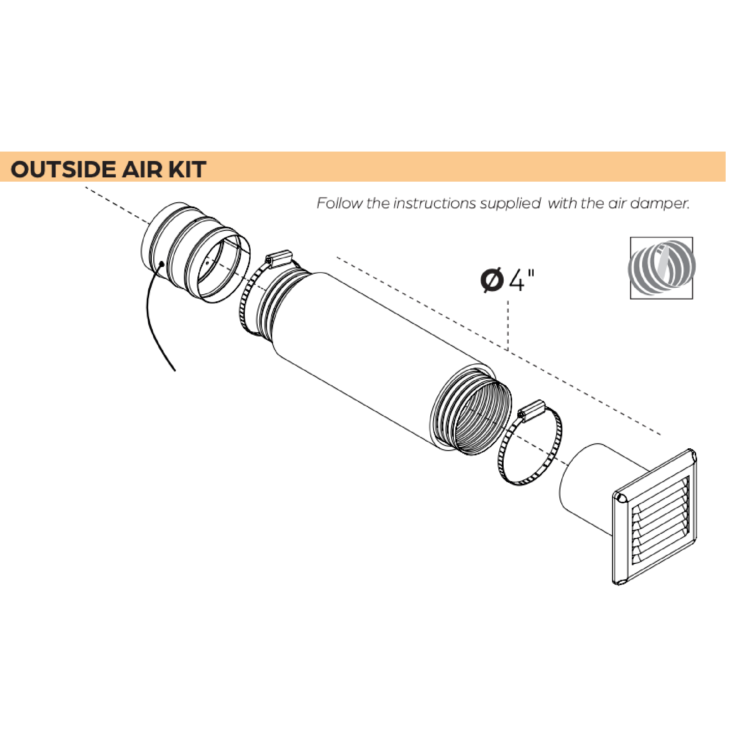 Airtight Outside Air Accessories for STUV 6 in