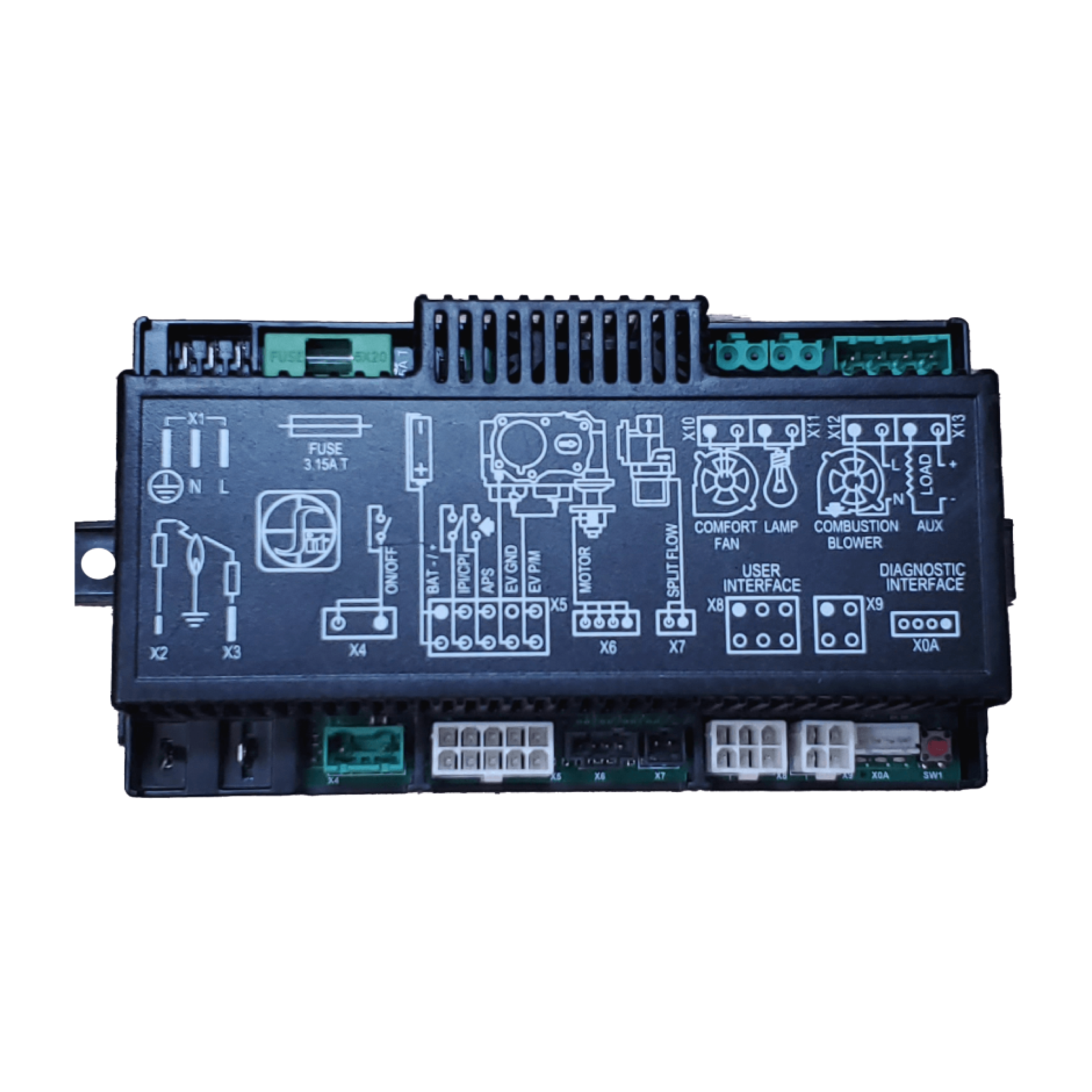 IFC control module circuit board with terminal blocks and connectors
