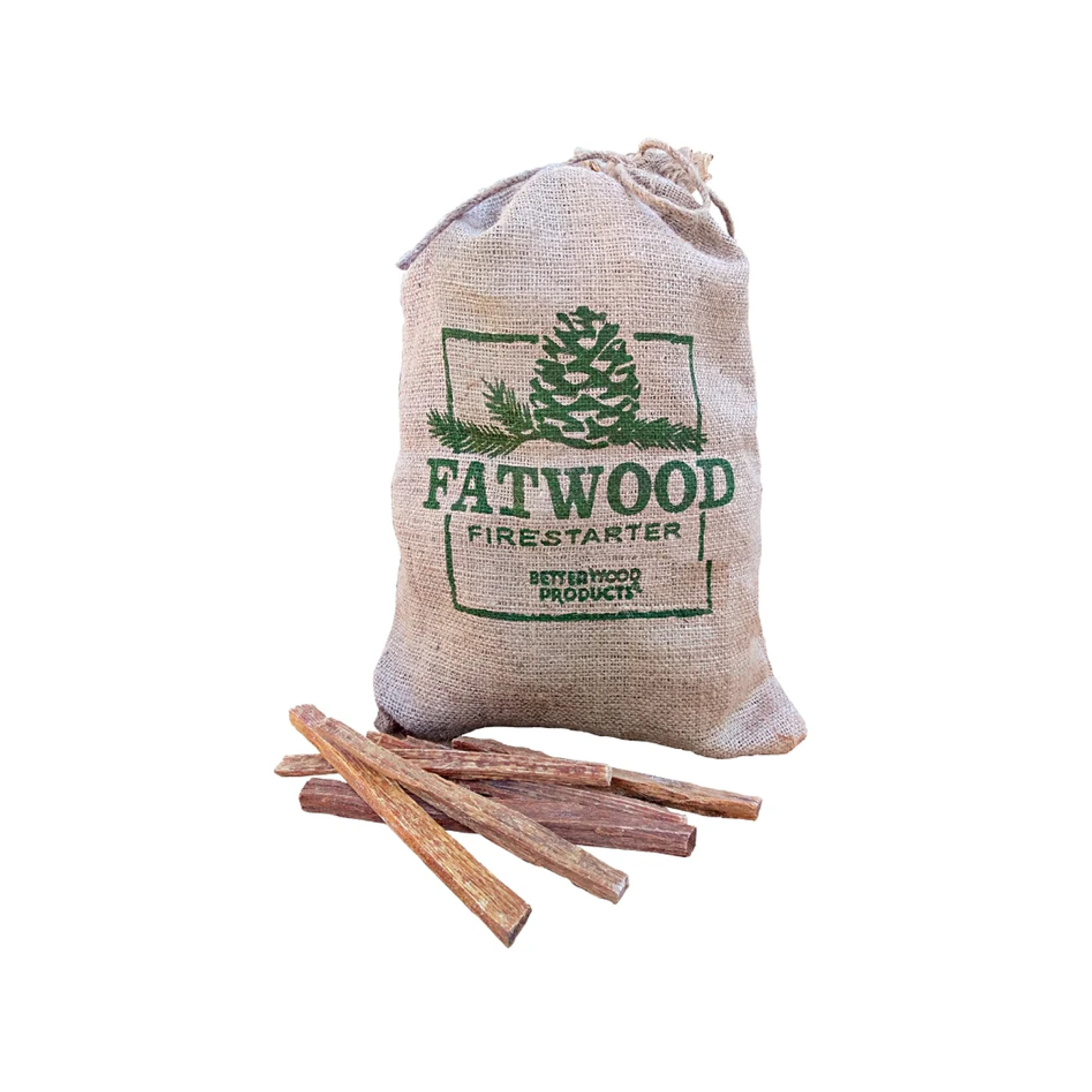 Fatwood Firestarter 4lb Burlap Bag