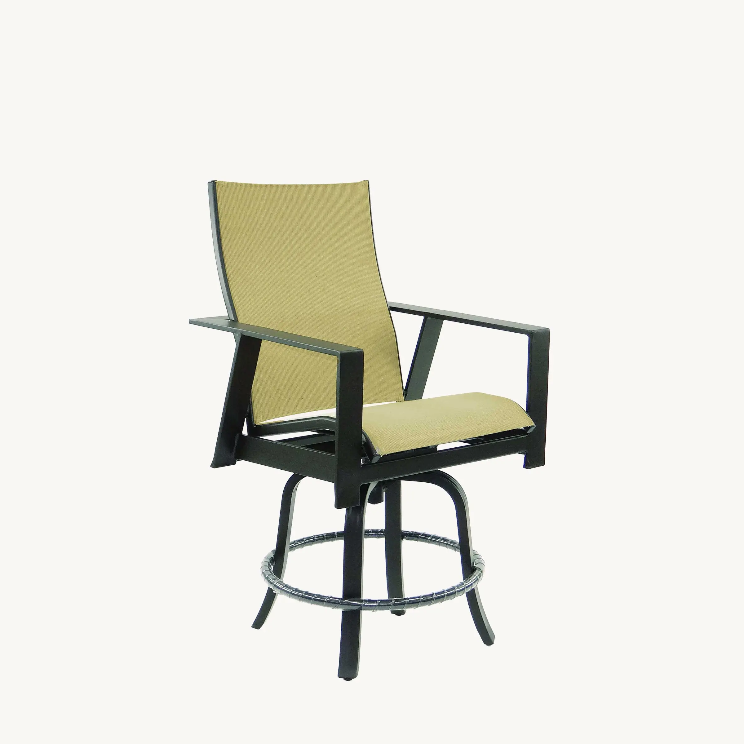 Trento High Back Sling Swivel Counter Stool