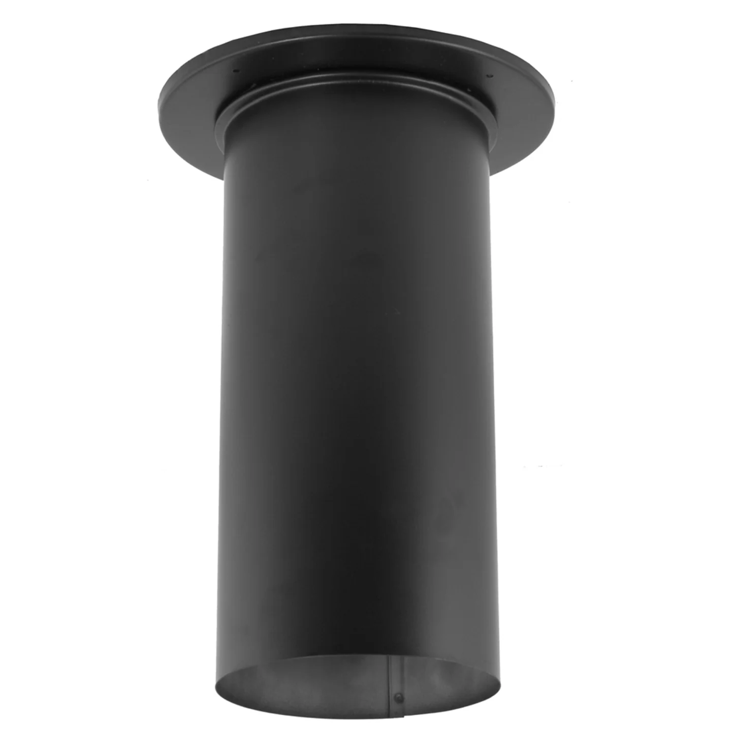 8in. Diameter Black Stovepipe Slip Connector with Trim