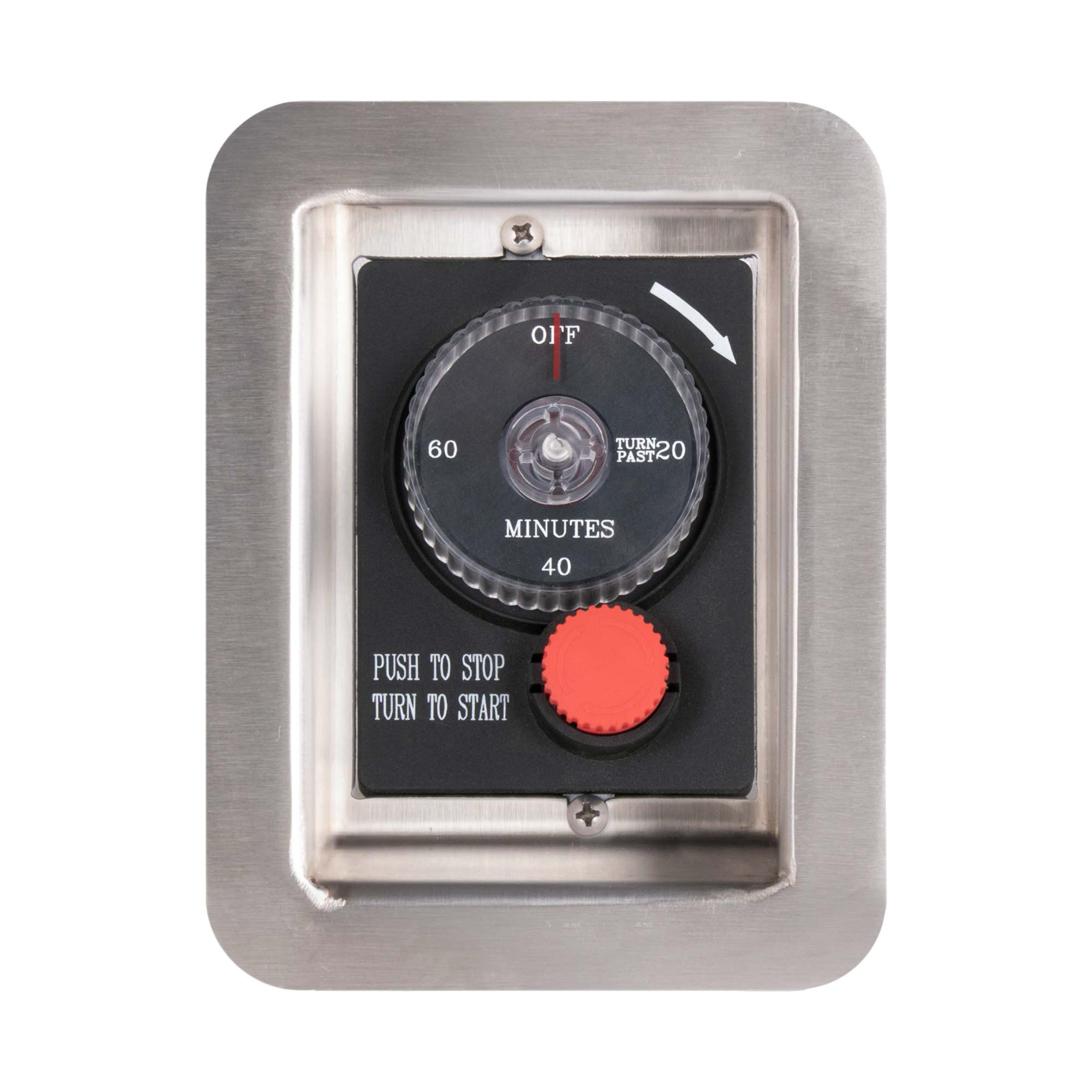 Gas Timer 1-Hour with Emergency Stop Button with Mounting Plate