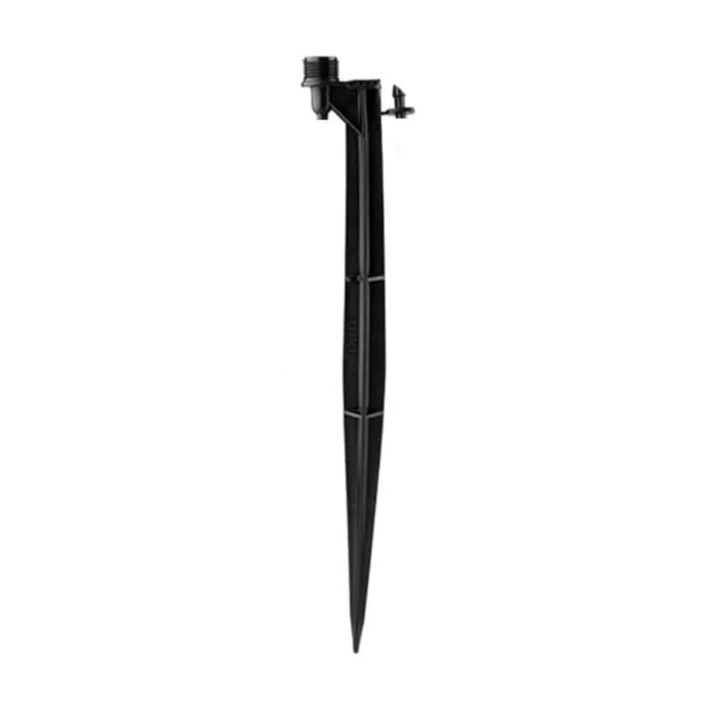 Micro-sprinkler stake assembly with black plastic stake and sprinkler head connector