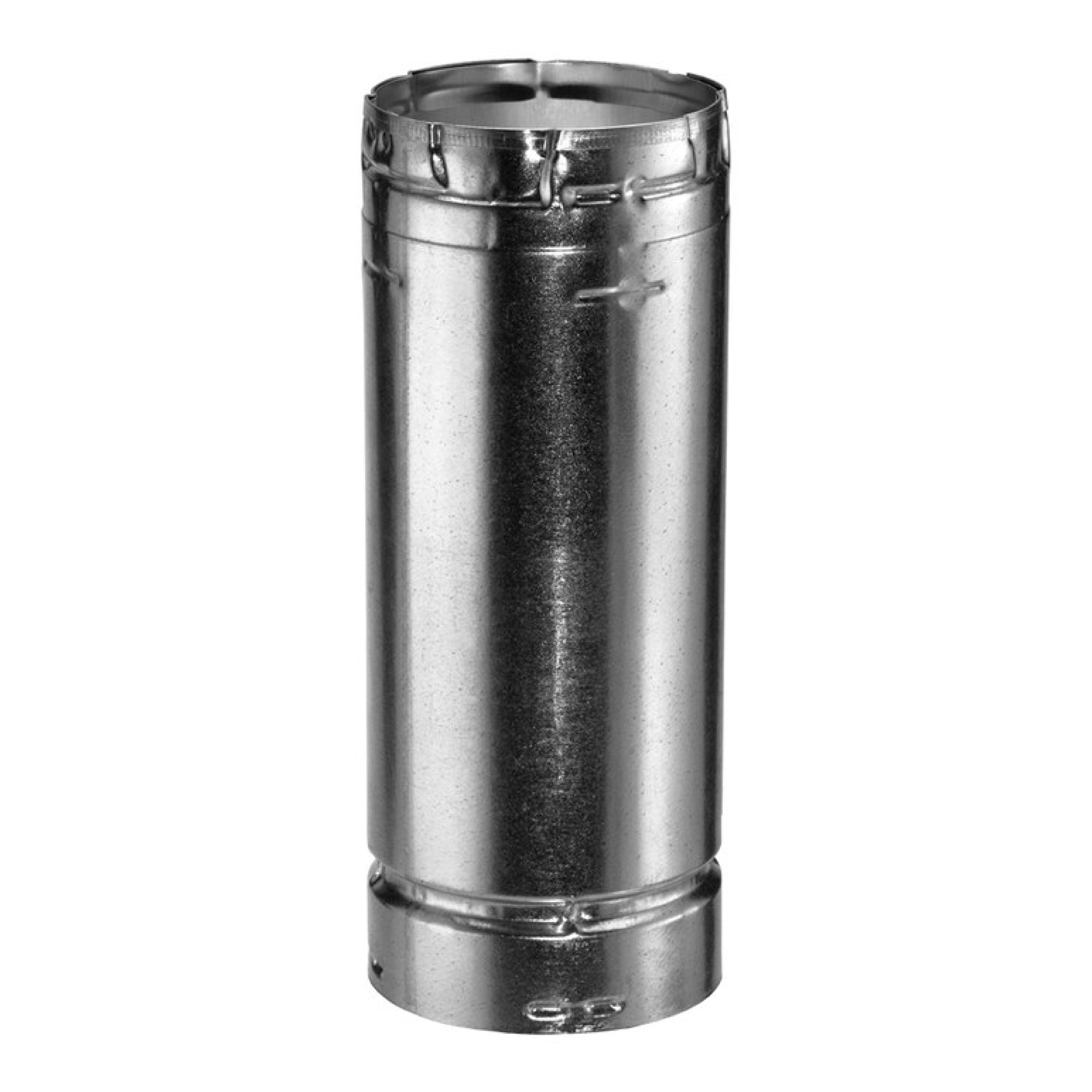 Stainless steel B-vent chimney pipe, cylindrical with locking seams