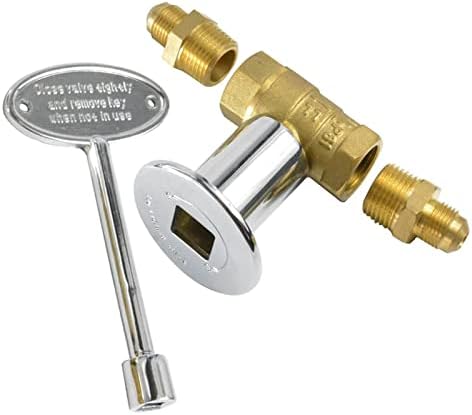 Gas Valve Straight 1/2"FP - Chrome